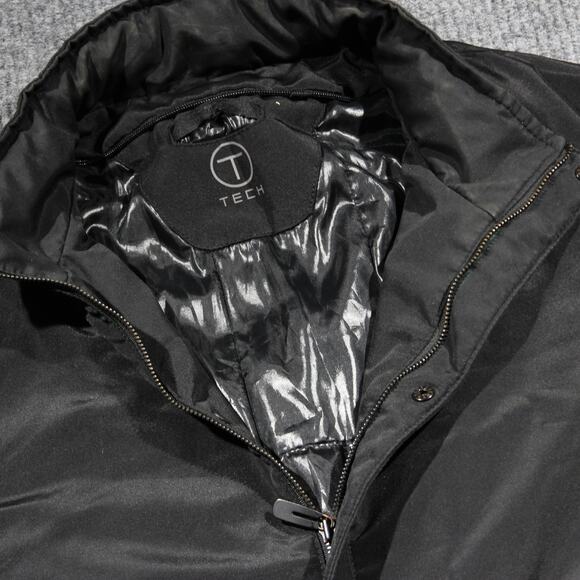 TUMI T-Tech Packable Hoodie Men's L Black Travel Weatherproof Reflective Luxury - Picture 4 of 10